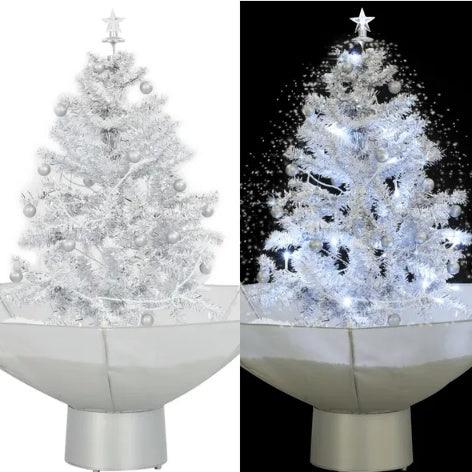 Snowing Christmas Tree With Umbrella Base White 2 Ft