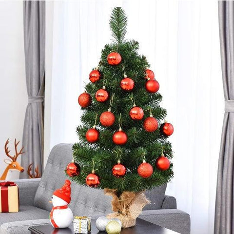 1 Pc 2 3 Feet Tabletop Unlit Christmas Tree In Burlap Base For Outdoor And Indoor