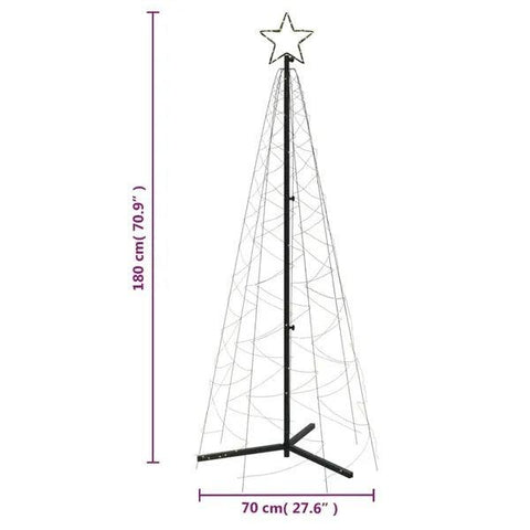 Christmas Cone Tree Warm White 200 LEDs 2x6 Ft