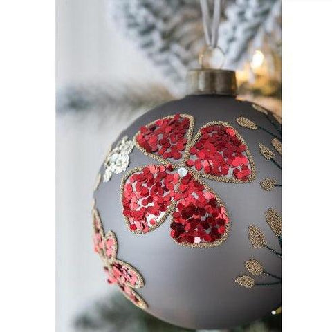 Christmas Ball Ornaments, Glass Decorative Hanging Ball Christmas Tree Ornaments For Holiday Party Decorations, Set Of 4