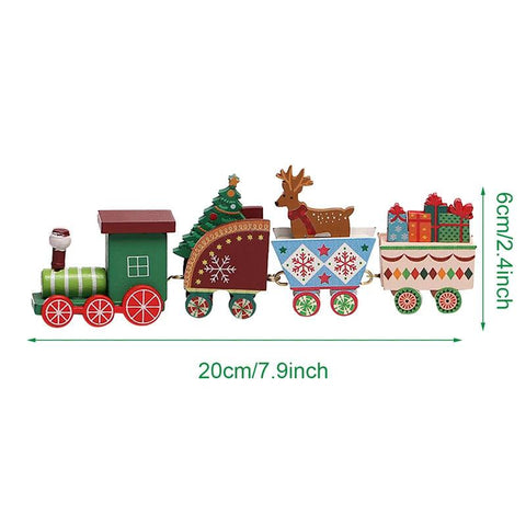 Christmas Wooden Train Merry Christmas Ornaments Christmas Decorations For Home Xmas Tree Decor Noel Navidad New Year Gifts