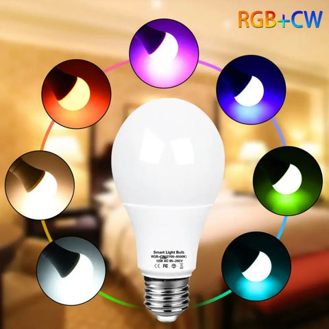 2pcs Wifi Smart Led Light Bulb E27 Tuya Smart Bulb Smart Wifi Lamp 220V Led Bulb RGB CW WW Light 15W Wifi Bulb For Home