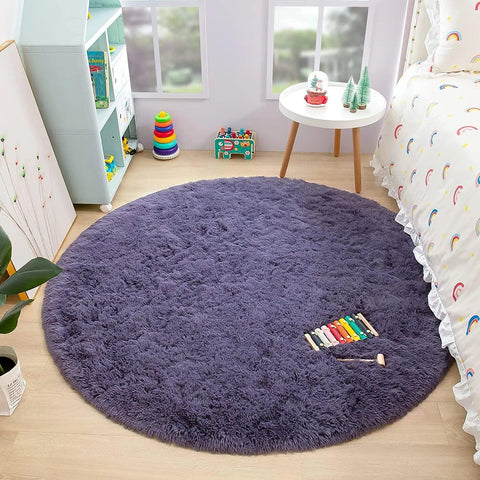 Carpet Living Room Round Thick Carpet Fluffy Large Area Mat Floor Soft Rug Bedroom Long Plush Rug Children Room Decor