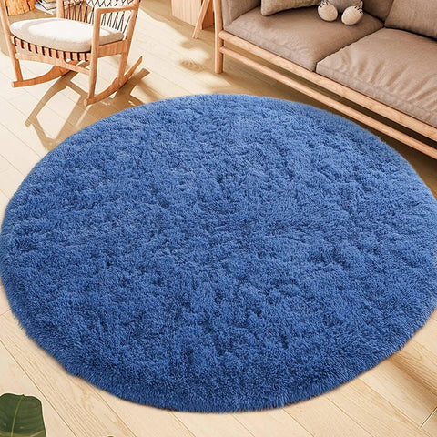 Carpet Living Room Round Thick Carpet Fluffy Large Area Mat Floor Soft Rug Bedroom Long Plush Rug Children Room Decor