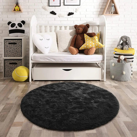 Carpet Living Room Round Thick Carpet Fluffy Large Area Mat Floor Soft Rug Bedroom Long Plush Rug Children Room Decor