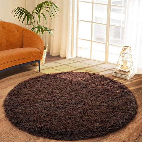 Carpet Living Room Round Thick Carpet Fluffy Large Area Mat Floor Soft Rug Bedroom Long Plush Rug Children Room Decor