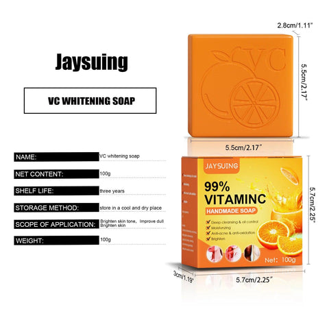 Whitening Soap Bar Cleanser Face & Body Acne-prone Skin Deep Cleansing Oil Control Moisturizing Brighten Vitamin C Handmade Soap