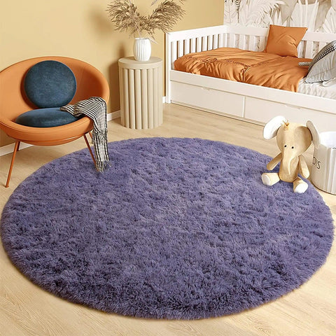 Carpet Living Room Round Thick Carpet Fluffy Large Area Mat Floor Soft Rug Bedroom Long Plush Rug Children Room Decor