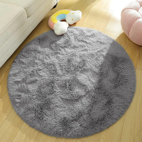 Carpet Living Room Round Thick Carpet Fluffy Large Area Mat Floor Soft Rug Bedroom Long Plush Rug Children Room Decor