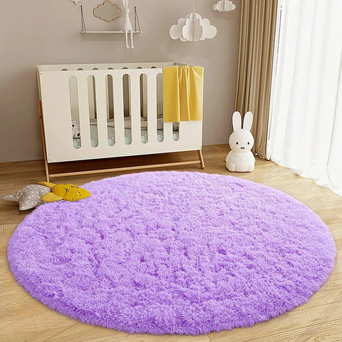 Carpet Living Room Round Thick Carpet Fluffy Large Area Mat Floor Soft Rug Bedroom Long Plush Rug Children Room Decor