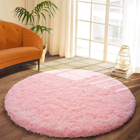 Carpet Living Room Round Thick Carpet Fluffy Large Area Mat Floor Soft Rug Bedroom Long Plush Rug Children Room Decor