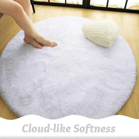 Carpet Living Room Round Thick Carpet Fluffy Large Area Mat Floor Soft Rug Bedroom Long Plush Rug Children Room Decor