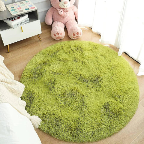 Carpet Living Room Round Thick Carpet Fluffy Large Area Mat Floor Soft Rug Bedroom Long Plush Rug Children Room Decor