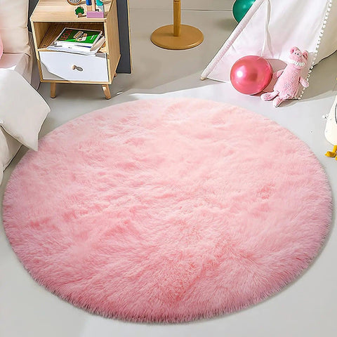 Carpet Living Room Round Thick Carpet Fluffy Large Area Mat Floor Soft Rug Bedroom Long Plush Rug Children Room Decor