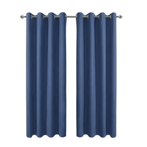 42 in. W x 95 in. L Blackout Curtains with Grommet Top Room Darkening Noise Reducing, Navy Blue（2 Panel）