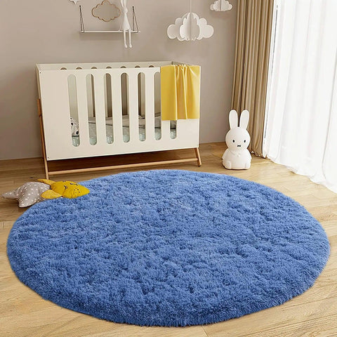 Carpet Living Room Round Thick Carpet Fluffy Large Area Mat Floor Soft Rug Bedroom Long Plush Rug Children Room Decor