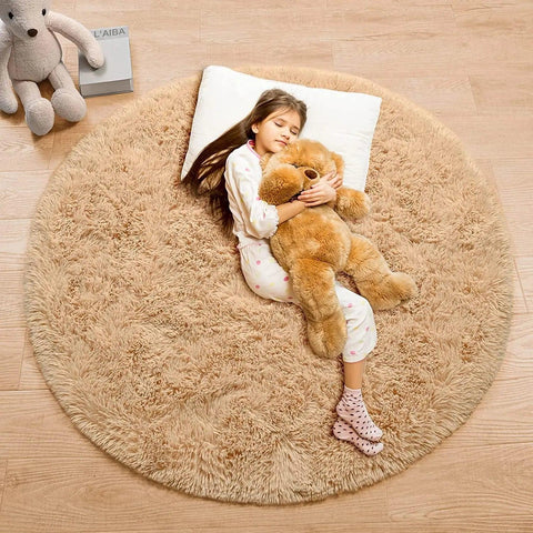 Carpet Living Room Round Thick Carpet Fluffy Large Area Mat Floor Soft Rug Bedroom Long Plush Rug Children Room Decor