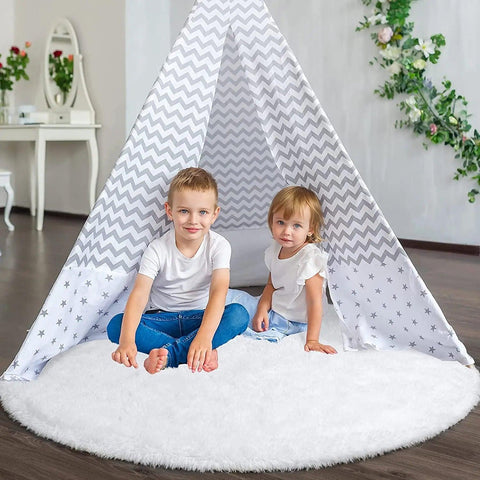 Carpet Living Room Round Thick Carpet Fluffy Large Area Mat Floor Soft Rug Bedroom Long Plush Rug Children Room Decor