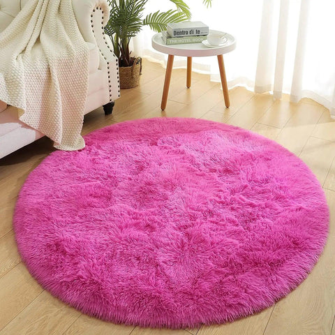 Carpet Living Room Round Thick Carpet Fluffy Large Area Mat Floor Soft Rug Bedroom Long Plush Rug Children Room Decor