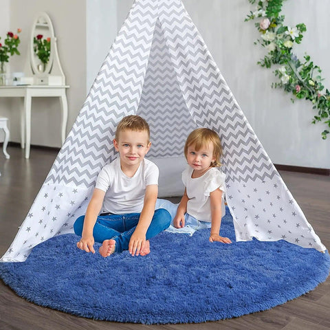 Carpet Living Room Round Thick Carpet Fluffy Large Area Mat Floor Soft Rug Bedroom Long Plush Rug Children Room Decor