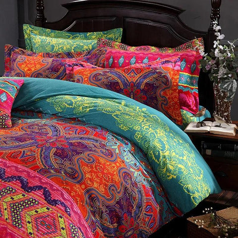 Bohemian Mandala 3D Comforter Bedding Set - Queen/King Size - Winter Bedsheet & Pillowcase - Bedlinen Bedspread