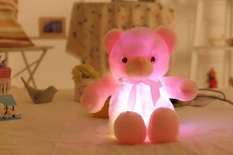 32-75CM Luminous Creative Light Up LED Teddy Bear Stuffed Animal Plush Toy Colorful Glowing Teddy Bear Christmas Gift for Kid