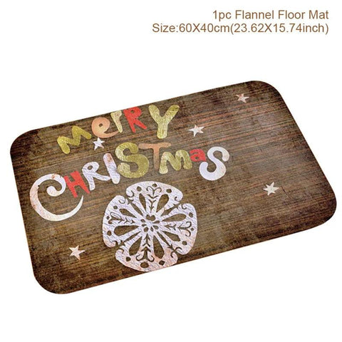 Christmas Door Mat Santa Claus Carpet Marry Christmas Decorations For Home 2024 Xmas Ornament Navidad Natal Gifts New Year 2025