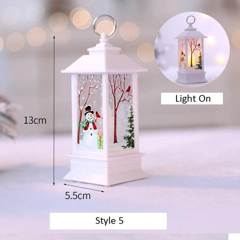 Santa Claus Snowman Lantern Light Merry Christmas Decoration For Home Christmas Tree Ornament Xmas Gifts Navidad 2024 New Year