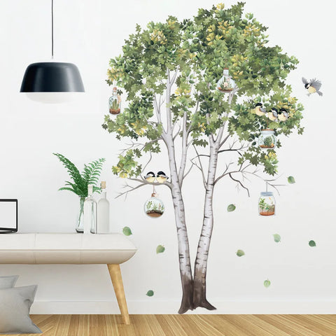 Large Nordic Tree Wall Stickers Living Room Decoration Bedroom Home Decor Art Removable Decals for Background Decorative Posters