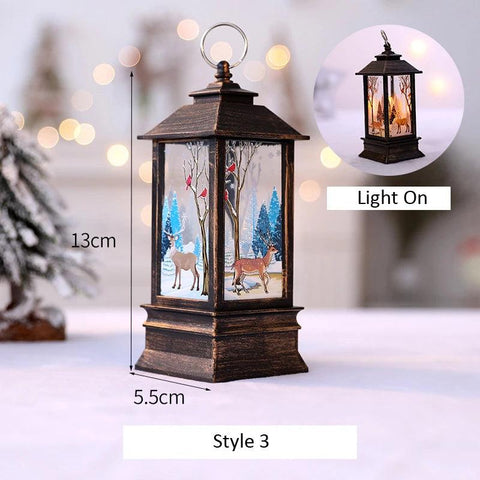 Santa Claus Snowman Lantern Light Merry Christmas Decoration For Home Christmas Tree Ornament Xmas Gifts Navidad 2024 New Year