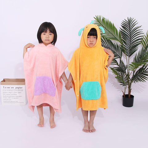 Cute Cartoon Cloak Melody Little Twin Stars Hooded Bath Towel Bathrobes Absorbent Towel Cloak Children&#39;s Coral Fleece Blanket