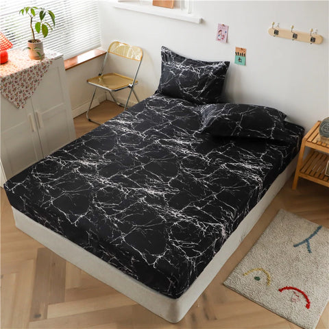 Fashion 1 Piece Bedsheet  Magic Space Bed Fitted Sheet Mattress Cover with Elastic Microfiber(Excluding Pillowcase) Bed cover