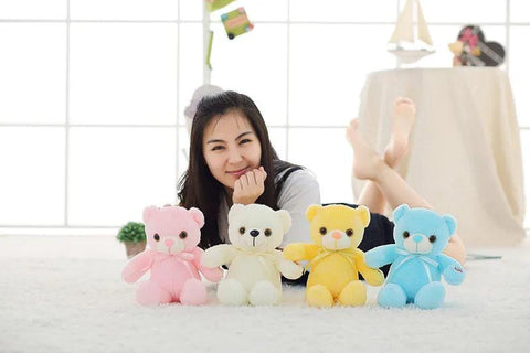 32-75CM Luminous Creative Light Up LED Teddy Bear Stuffed Animal Plush Toy Colorful Glowing Teddy Bear Christmas Gift for Kid