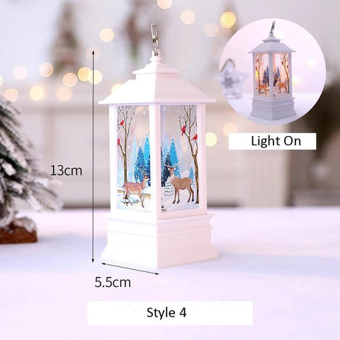 Santa Claus Snowman Lantern Light Merry Christmas Decoration For Home Christmas Tree Ornament Xmas Gifts Navidad 2024 New Year