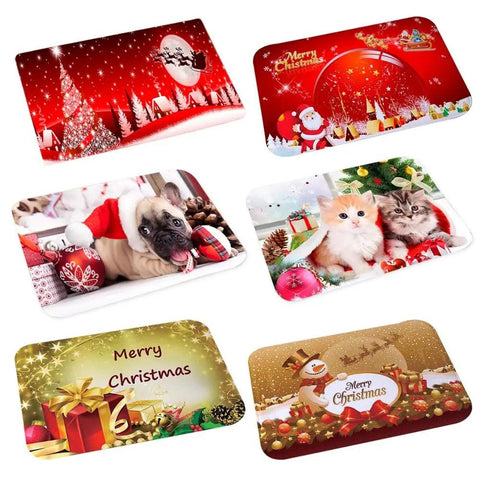 Christmas Door Mat Santa Claus Carpet Marry Christmas Decorations For Home 2024 Xmas Ornament Navidad Natal Gifts New Year 2025