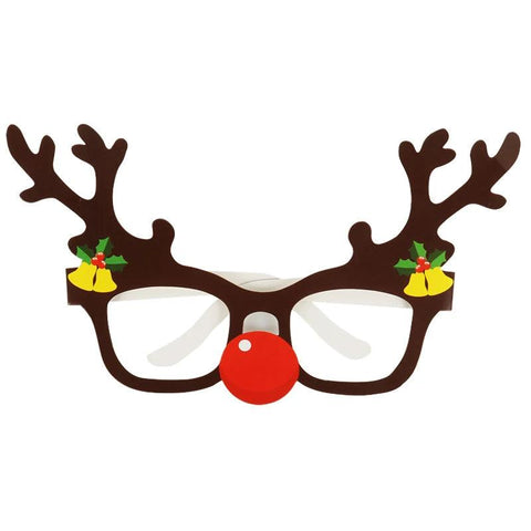 9pcs Santa Claus Xmas Tree Elk Paper Glasses Frame Christmas Glasses Photo Prop Christmas decorations new year Navidad kids gift