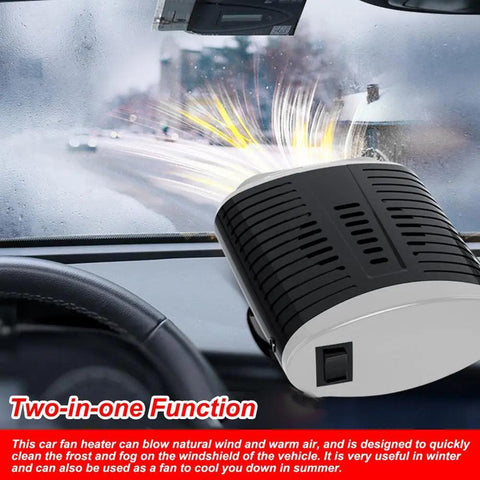 Car Heater 12V/24V Portable 360 Degree Adjustable Electric Car Heater Cooling Fan Air Purifier Windscreen Defogging Defroster