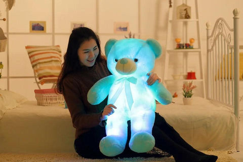 32-75CM Luminous Creative Light Up LED Teddy Bear Stuffed Animal Plush Toy Colorful Glowing Teddy Bear Christmas Gift for Kid