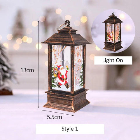 Santa Claus Snowman Lantern Light Merry Christmas Decoration For Home Christmas Tree Ornament Xmas Gifts Navidad 2024 New Year