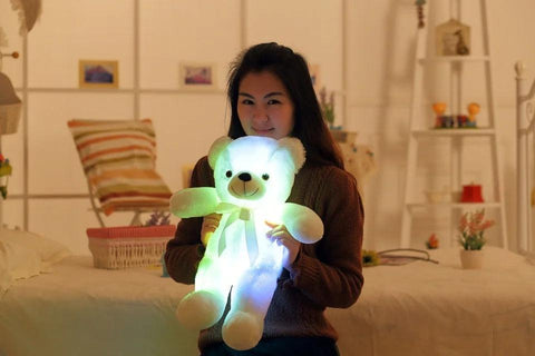 32-75CM Luminous Creative Light Up LED Teddy Bear Stuffed Animal Plush Toy Colorful Glowing Teddy Bear Christmas Gift for Kid