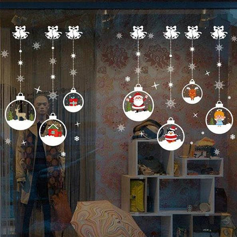 Merry Christmas Decoration for Home 2025 Wall Window Sticker Ornaments Garland New Year Festoon Christmas Decoration Noel