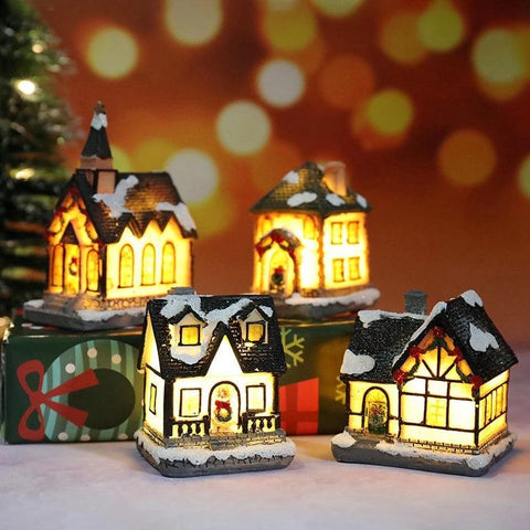 Christmas House Light Decorations For Home Ornaments Kids Xmas Gift New Year 2022 Navidad Decor Bedroom Night Light With Battery