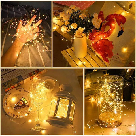 1-5M LED String Light Garland Ornament Christmas Decorations for Home Xams New Year Holiday Fairy Light Stripe Battery Operated