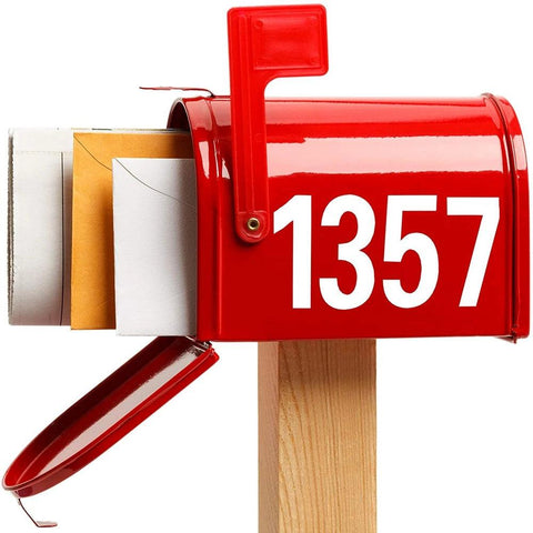 40Pcs Car or House Door Street Address Mailbox Number Digits Numeral Car Room Gate Vinyl Decal Reflective Stickers White Black