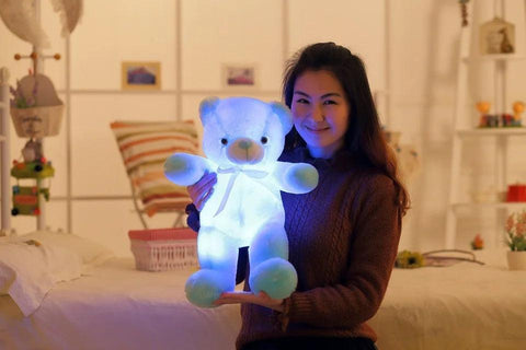 32-75CM Luminous Creative Light Up LED Teddy Bear Stuffed Animal Plush Toy Colorful Glowing Teddy Bear Christmas Gift for Kid