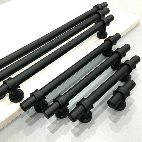 Black Bar Shape Handles Kitchen Cupboard Cabinet Drawer Pull Handle Hardware