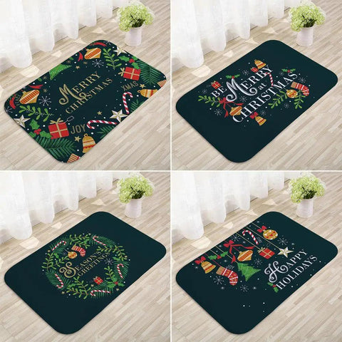 Christmas Door Mat Santa Claus Carpet Marry Christmas Decorations For Home 2024 Xmas Ornament Navidad Natal Gifts New Year 2025