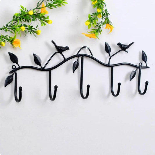 Birds Metal Wall Coat Rack and Hat Rack Multi-Function Mounted Hook Hangers For Livingroom Bedroom Decorative Hook Up floor