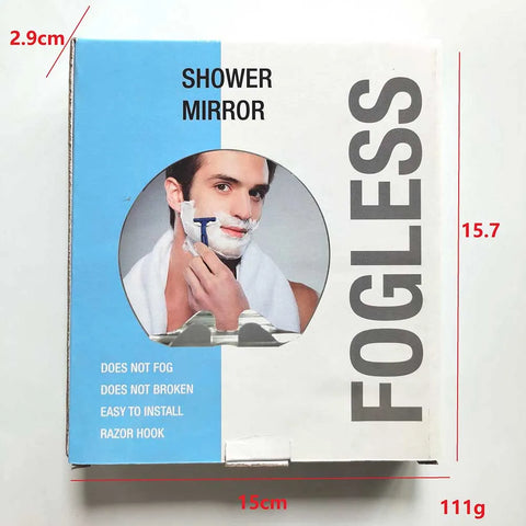 Portable Unbreakable Anti-fog Shower Mirror for Shaving Razor Hook Holder Suction Cup to Washroom Wall Fog Free Travel Mirror