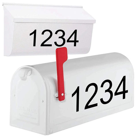 40Pcs Car or House Door Street Address Mailbox Number Digits Numeral Car Room Gate Vinyl Decal Reflective Stickers White Black